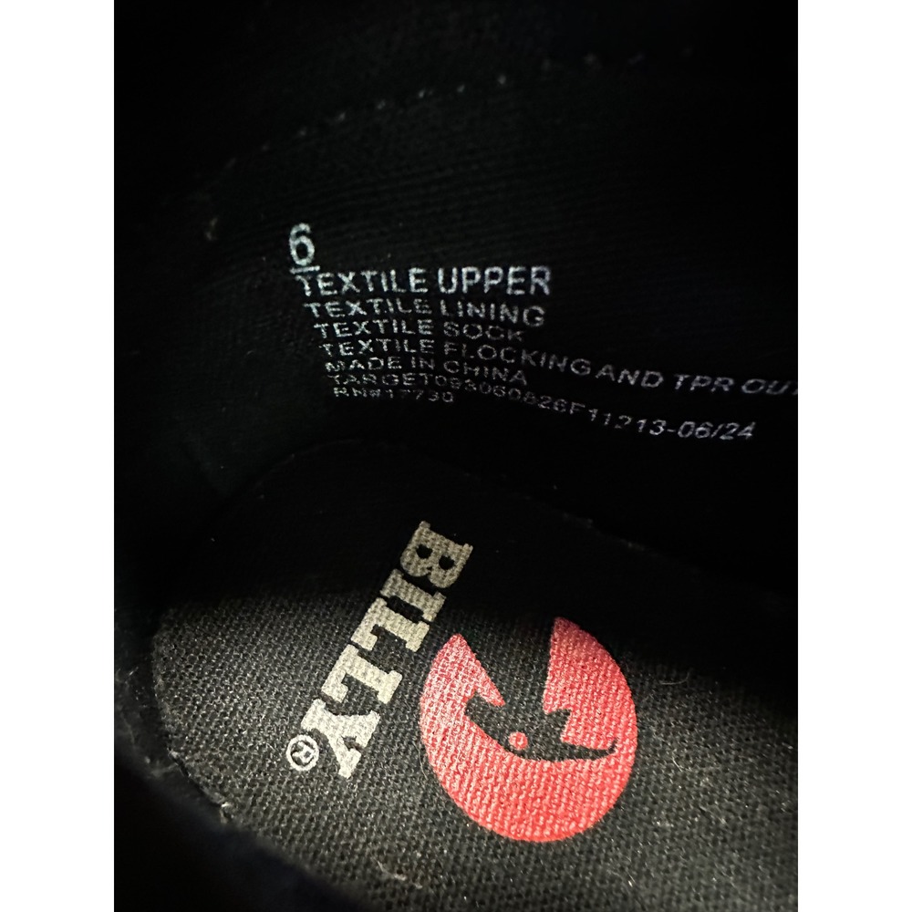 Billy Footwear Kids Classic High Top Black Canvas Zipper Sneakers Size 6 Toddler - Picture 5 of 5
